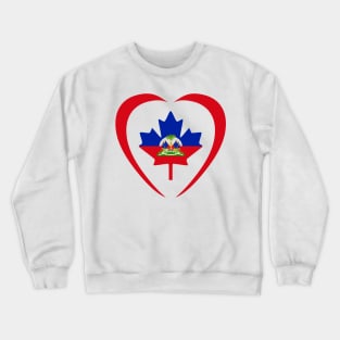 Canadian Haitian Multinational Patriot Flag Series (Heart) Crewneck Sweatshirt